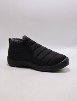 Botki damskie ocieplane na płaskim (37-42) 3005-1 BLACK