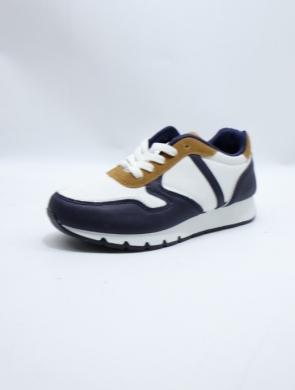 Buty sportowe damskie na płaskim (36-41) J-84 WH/BLUE