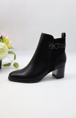 Botki damskie ocieplane na obcasie (36-41) CHC598 BLACK