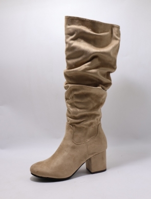 Kozaki damskie ocieplane na obcasie (36-41) LH189 KHAKI