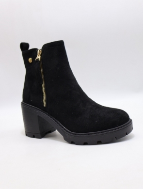 Botki damskie ocieplane na obcasie (36-41) AXHX-14 BLACK