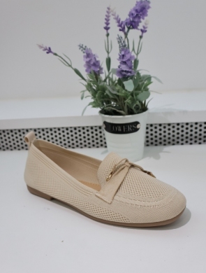 Mokasyny damskie na płaskim (36-41) 1241 BEIGE