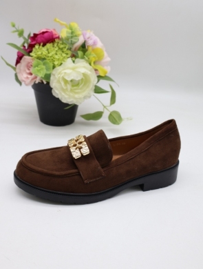 Mokasyny damskie na płaskim (36-41) L-70 BROWN