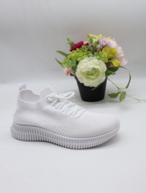 Buty sportowe damskie na płaskim (36-41) 80290 WHITE