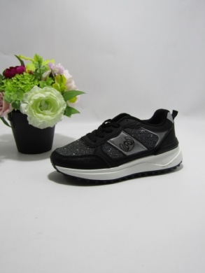 Buty sportowe damskie na płaskim (36-41) 0-1681 BLACK