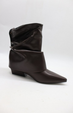 Botki damskie ocieplane na obcasie (36-41) SH0531 BROWN