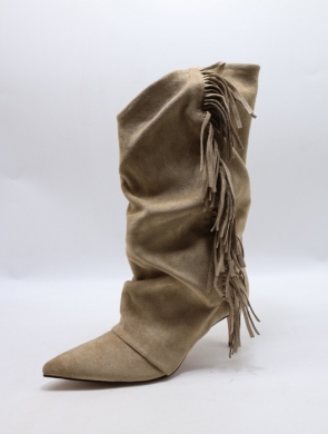 Kozaki damskie na szpilce (36-41) CLS-581 KHAKI