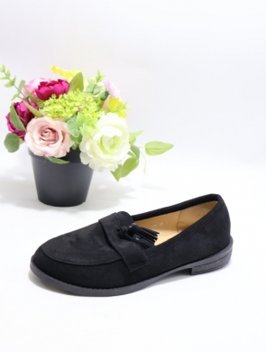 Mokasyny damskie na płaskim (36-41) H8-966 BLACK