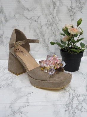 Sandały damskie na obcasie (36-41) SY82 KHAKI