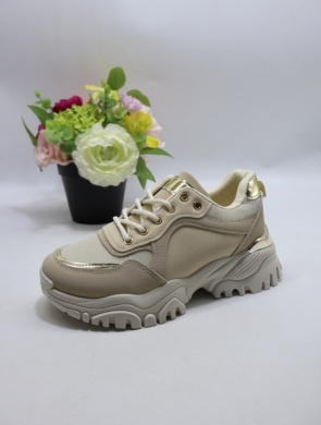 Buty sportowe damskie na płaskim (36-41) D232-29 BEIGE