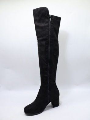 Kozaki damskie ocieplane na obcasie (36-41) LH71 BLACK