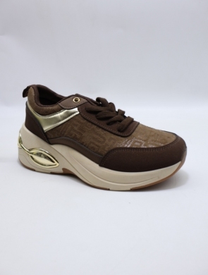 Buty sportowe damskie na płaskim (36-41) BO-192 BROWN