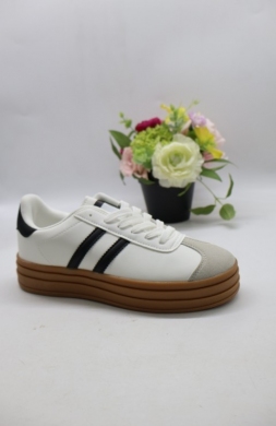 Buty sportowe damskie na płaskim (36-41) 24001 WH/BL