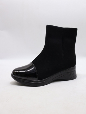 Botki damskie ocieplane na płaskim (36-41) SG-867 BLACK