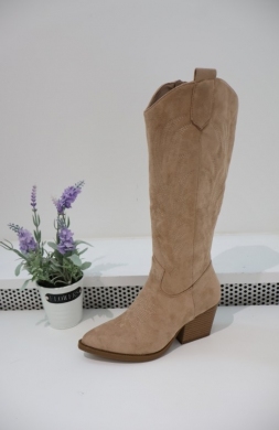 Kozaki damskie na obcasie (36-41) BM170 KHAKI