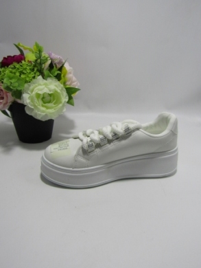 Buty sportowe damskie na płaskim (36-41) AF23-206 WHITE