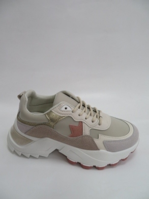 Sneakersy damskie niskie (36-41) XLL-4026 BEIGE/PINK
