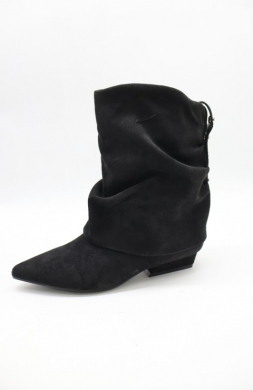 Kozaki damskie ocieplane na obcasie (36-41) SH0532 BLACK