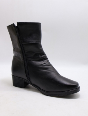 Botki damskie ocieplane na obcasie (37-42) B705 BLACK