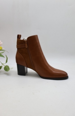 Botki damskie ocieplane na obcasie (36-41) 598 CAMEL