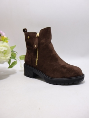 Botki damskie na obcasie (36-41) V901 BROWN