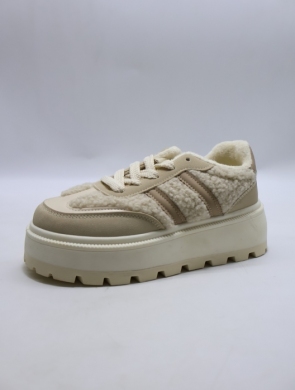 Buty sportowe damskie na płaskim (36-41) 24886 BEIGE