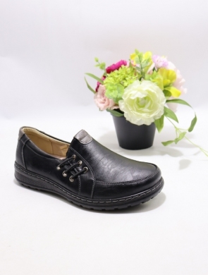 Półbuty damskie na płaskim (36-42) 26122-21 BLACK
