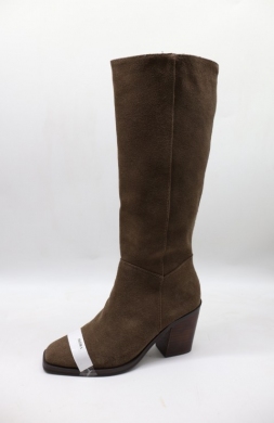 Kozaki damskie na obcasie (36-41) 2704 KHAKI