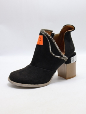 Botki damskie na obcasie (36-41) A5713 BLACK