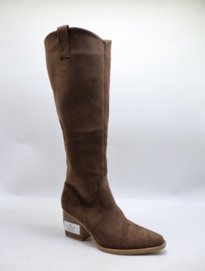 Kozaki damskie na obcasie (36-41) CHC389 BROWN