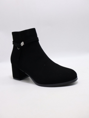 Botki damskie ocieplane na obcasie (36-41) 2915-1 BLACK