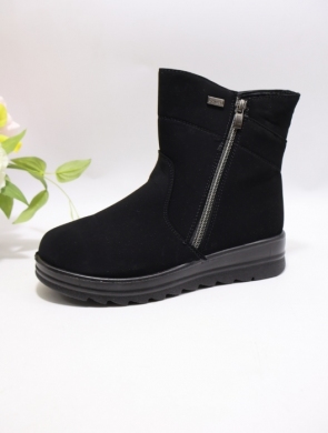 Botki damskie ocieplane na płaskim (36-41) W66-5 BLACK