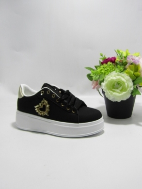Buty sportowe damskie na płaskim (36-41) C3001 BLACK