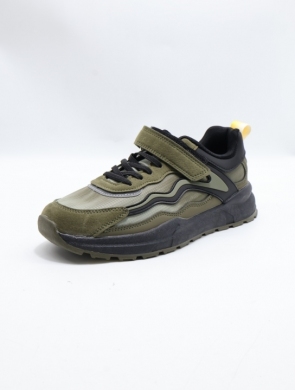 Buty sportowe damskie na płaskim (37-41) AD665 AGREEN/BL