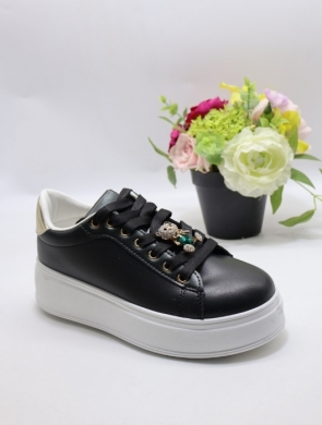 Buty sportowe damskie na płaskim (37-41) B1072 BLACK
