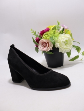 Czółenki damskie na obcasie (36-41) N25-259 BLACK