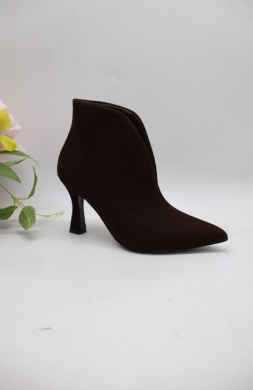 Botki damskie na szpilce (36-41) 9147-08 BROWN