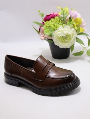 Mokasyny damskie na płaskim (36-41) CHC337 BROWN