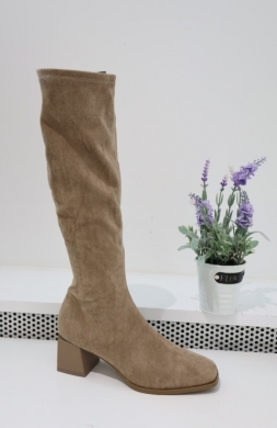 Kozaki damskie na obcasie (36-41) 9570A-1 KHAKI