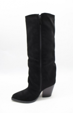 Kozaki damskie ocieplane na obcasie (36-41) RXJ-296 NOIR