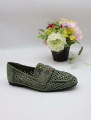 Mokasyny damskie na płaskim (36-41) 2219 GREEN