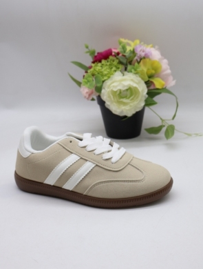 Buty sportowe damskie na płaskim (36-42) 77663-11 BEIGE