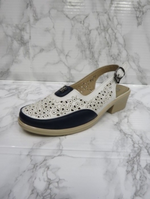 Sandały damskie na obcasie (37-42) J35-7 WHITE/BLUE