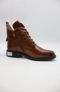 Botki damskie ocieplane na płaskim (36-41) H385-3C CAMEL