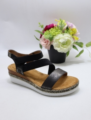 Sandały damskie na koturnie (36-41) F6906 BLACK