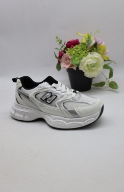 Buty sportowe damskie na płaskim (36-41) 23016 WHITE