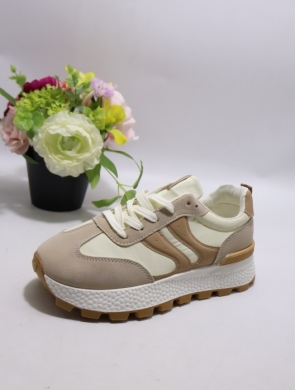 Buty sportowe damskie na płaskim (36-41) L-85 KHAKI