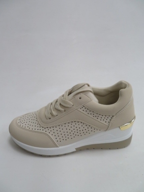 Buty sportowe damskie na koturnie (36-41) 657 BEIGE
