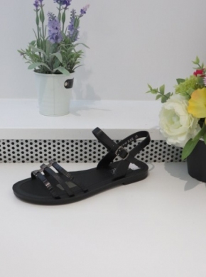 Sandały damskie na płaskim (36-41) 11-45 BLACK
