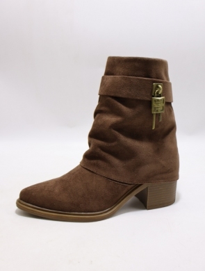 Botki damskie na obcasie (36-41) B3030 BROWN